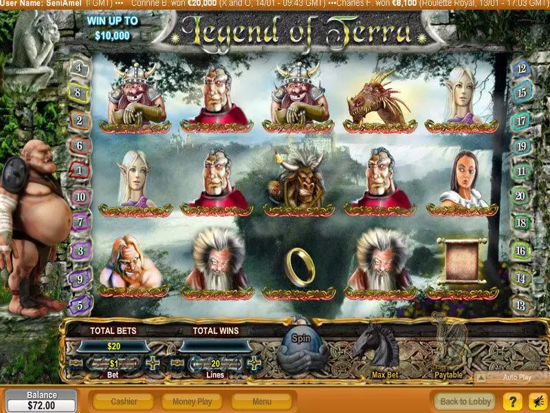Legend of Terra Fun Slot Game made by NeoGames with 5 Reel and 20 Line