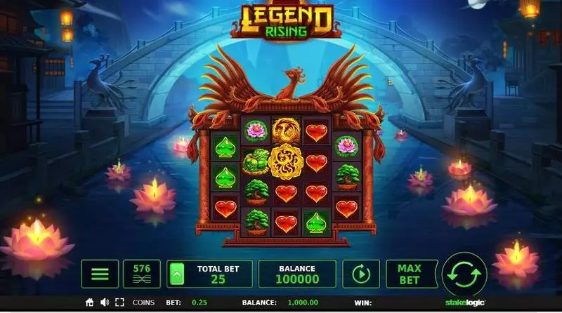 Legend Rising Fun Slot Game made by StakeLogic with 5 Reel and 576 Line
