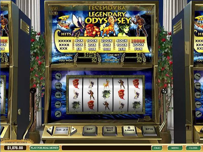 Legendary Odyssey Fun Slot Game made by PlayTech with 5 Reel and 5 Line