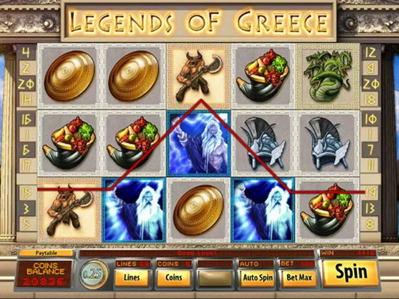 Legends of Greece Fun Slot Game made by Saucify with 5 Reel and 20 Line