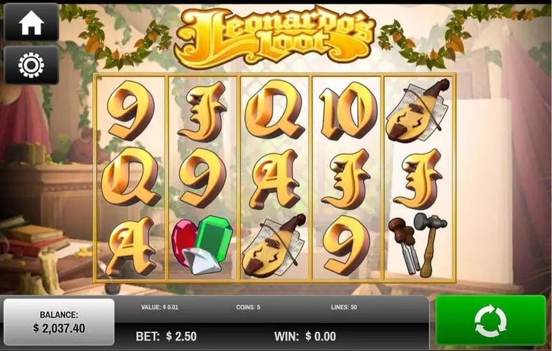Leonardo's Loot Fun Slot Game made by Rival with 5 Reel and 50 Line
