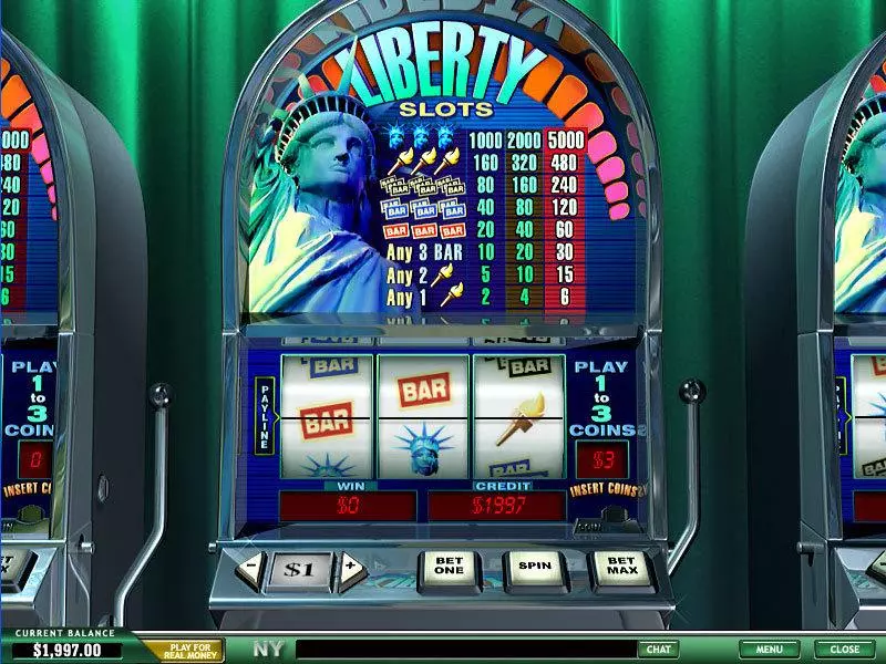 Liberty Fun Slot Game made by PlayTech with 3 Reel and 1 Line