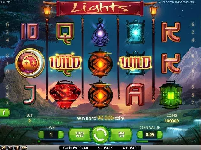 Lights Fun Slot Game made by NetEnt with 5 Reel and 9 Line