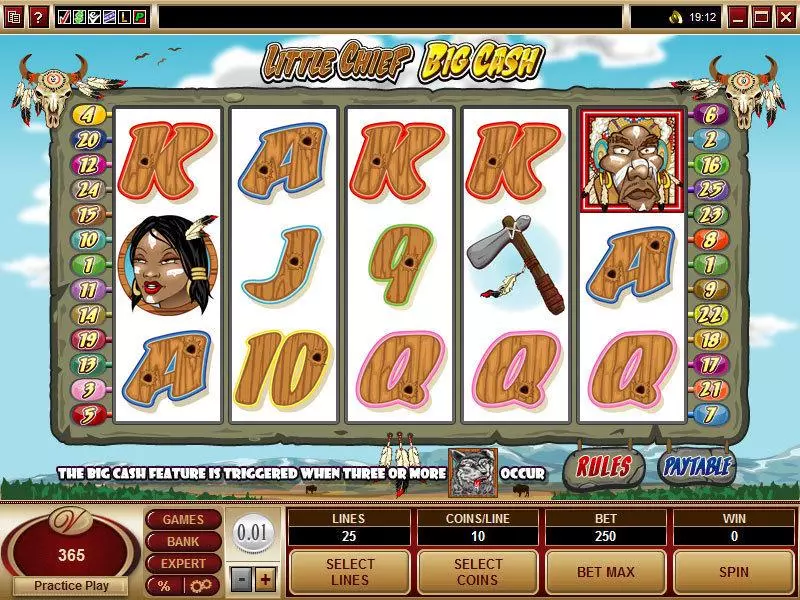 Little Chief Big Cash Fun Slot Game made by Microgaming with 5 Reel and 25 Line