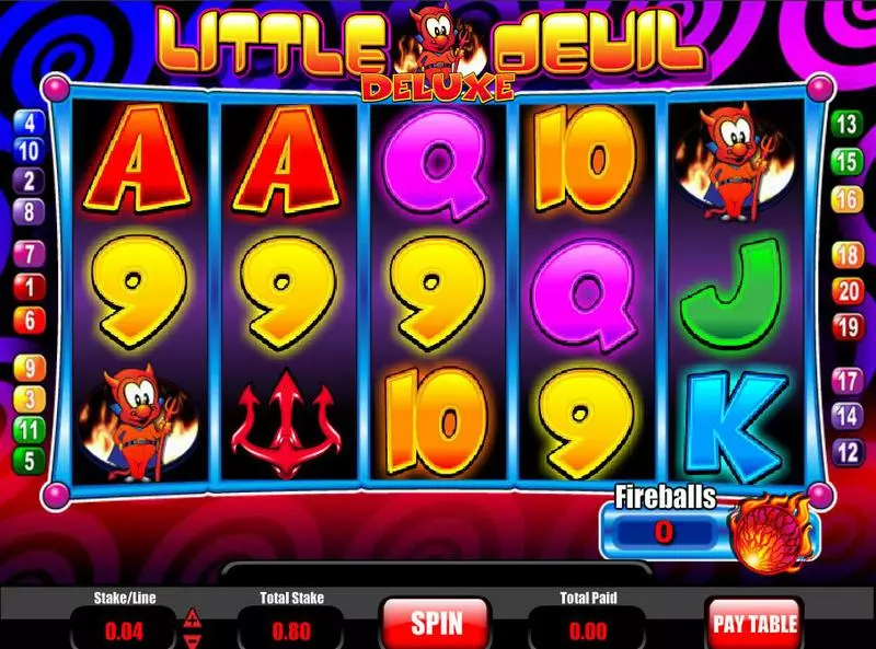 Little Devil Deluxe Fun Slot Game made by Mazooma with 5 Reel and 20 Line