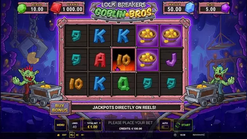 Lock Breakers – Goblin Bros Fun Slot Game made by Greentube with 5 Reel and 40 Line