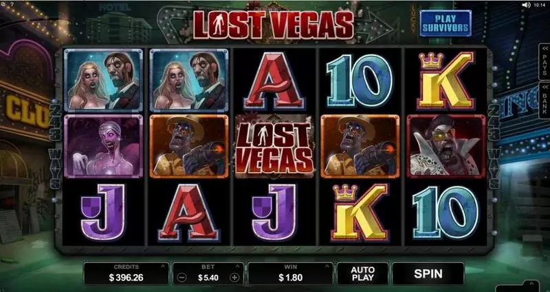 Lost Vegas Fun Slot Game made by Microgaming with 5 Reel and 243 Line