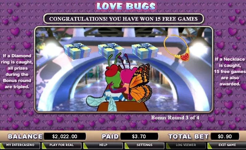 Love Bugs Fun Slot Game made by CryptoLogic with 5 Reel and 9 Line