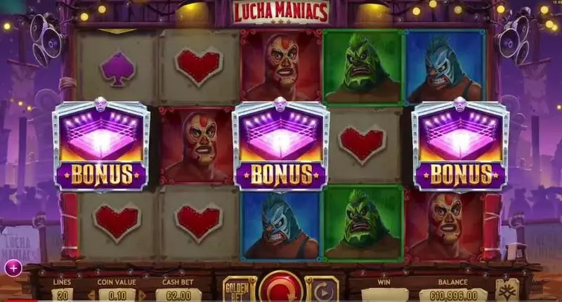 Lucha Maniacs Fun Slot Game made by Yggdrasil with 5 Reel and 20 Line