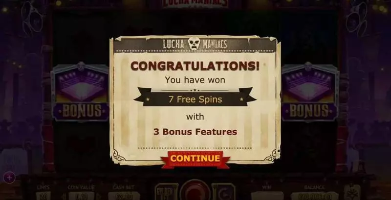 Lucha Maniacs Fun Slot Game made by Yggdrasil with 5 Reel and 20 Line