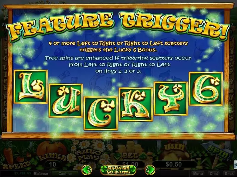 Lucky 6 Fun Slot Game made by RTG with 6 Reel and 10 Line