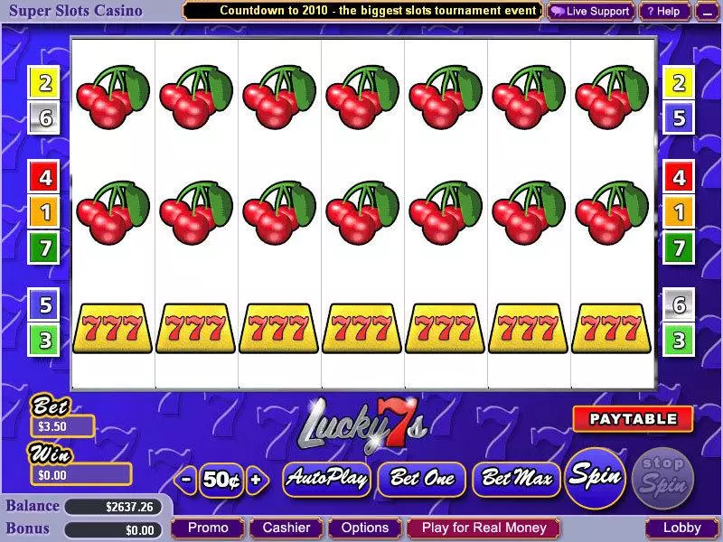 Lucky 7s Fun Slot Game made by WGS Technology with 7 Reel and 7 Line