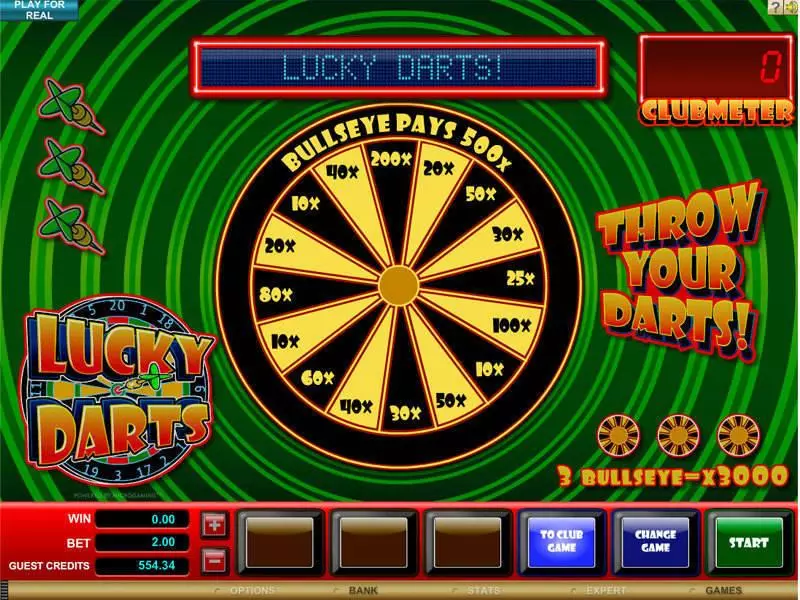 Lucky Darts Fun Slot Game made by Microgaming with 3 Reel and 1 Line