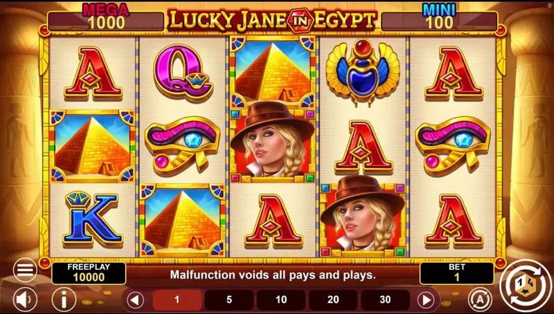 LUCKY JANE IN EGYPT HOLD AND WIN Fun Slot Game made by 1Spin4Win with 5 Reel and 243 Line