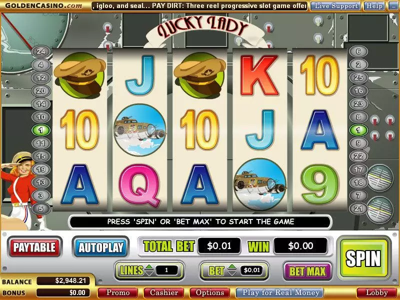 Lucky Lady Fun Slot Game made by WGS Technology with 5 Reel and 25 Line