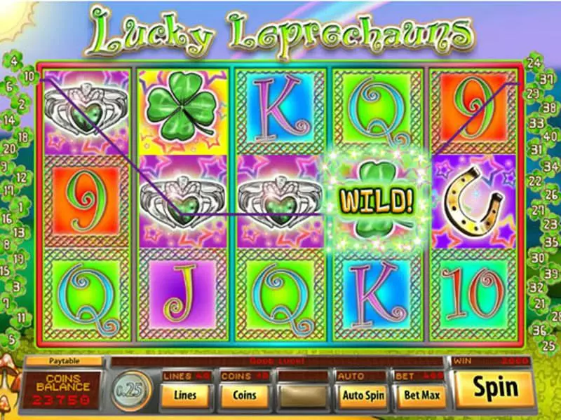 Lucky Leprechauns Fun Slot Game made by Saucify with 5 Reel and 40 Line