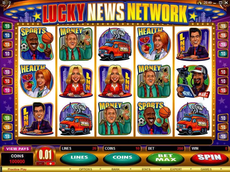 Lucky News Network Fun Slot Game made by Microgaming with 5 Reel and 20 Line
