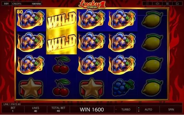 Lucky Streak 1 Fun Slot Game made by Endorphina with 5 Reel and 40 Line