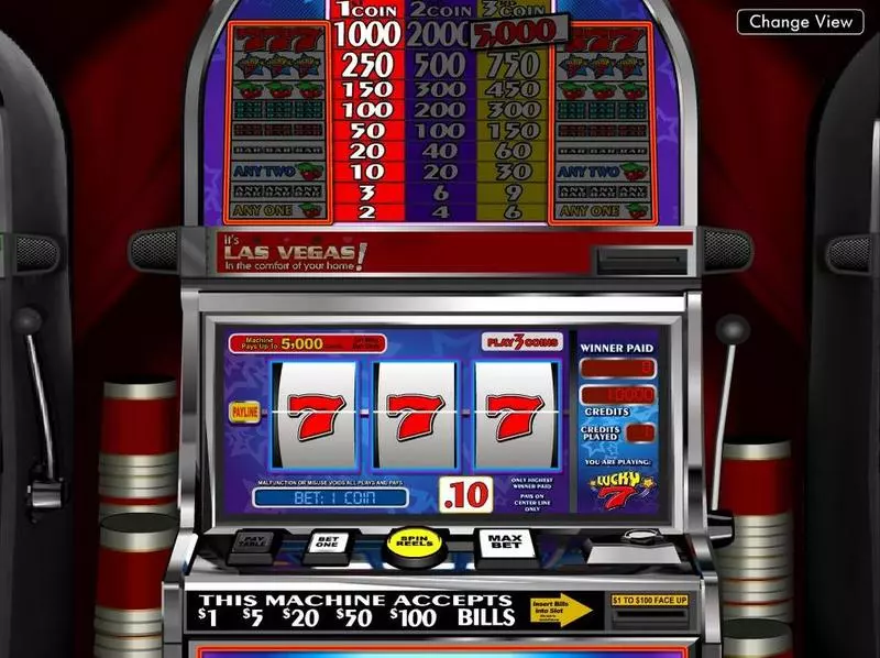 Lucky7 Fun Slot Game made by BetSoft with 3 Reel and 1 Line