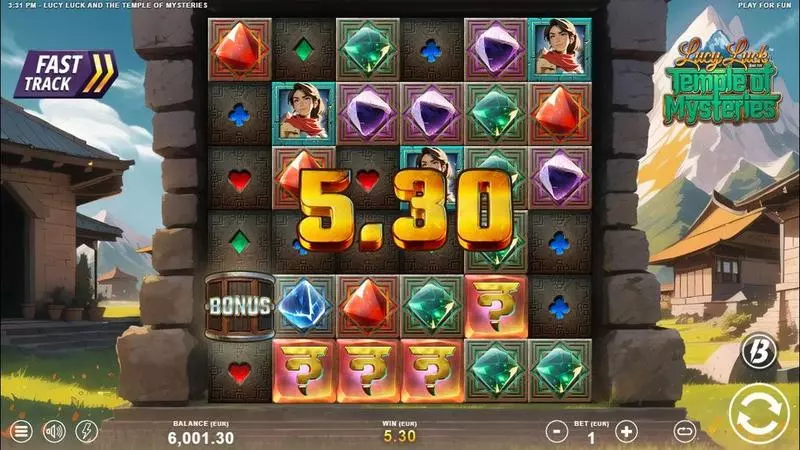 Lucy Luck and the Temple of Mysteries Fun Slot Game made by Slotmill with 6 Reel and 8 Line