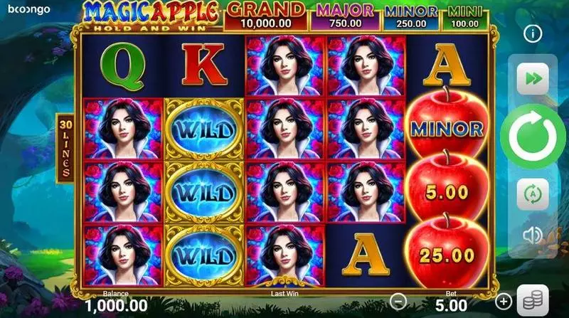 Magic Apple Fun Slot Game made by Booongo with 5 Reel and 30 Line