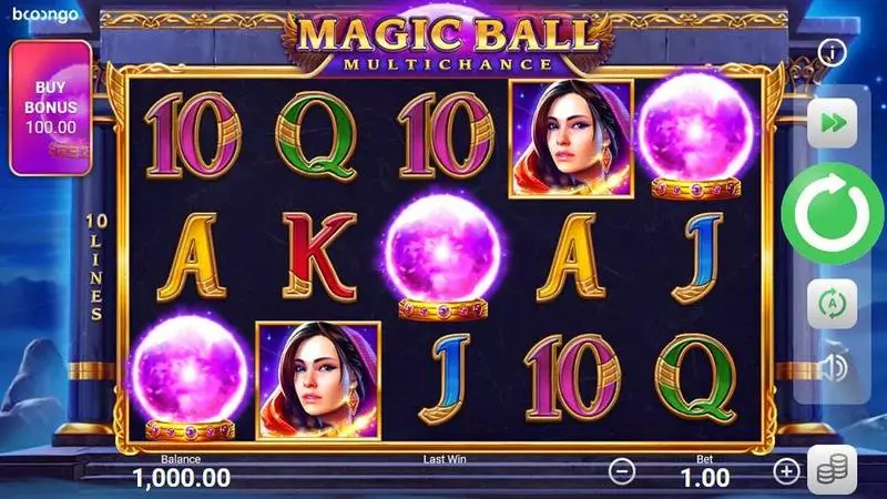 Magic Ball Multichance Fun Slot Game made by Booongo with 5 Reel and 10 Line