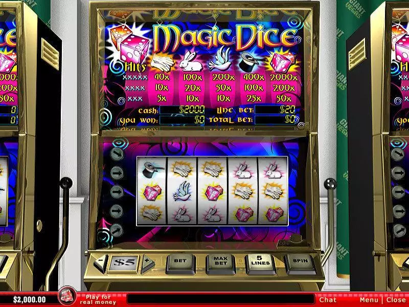 Magic Dice Fun Slot Game made by PlayTech with 5 Reel and 5 Line