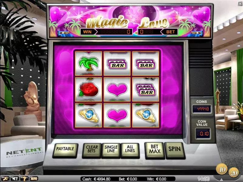 Magic Love Fun Slot Game made by NetEnt with 9 Reel and 8 Line