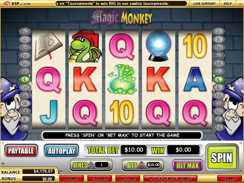 Magic Monkey Fun Slot Game made by WGS Technology with 5 Reel and 25 Line
