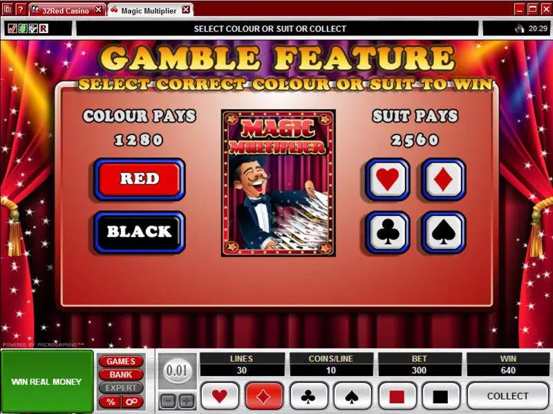 Magic Multiplier Fun Slot Game made by Microgaming with 5 Reel and 30 Line