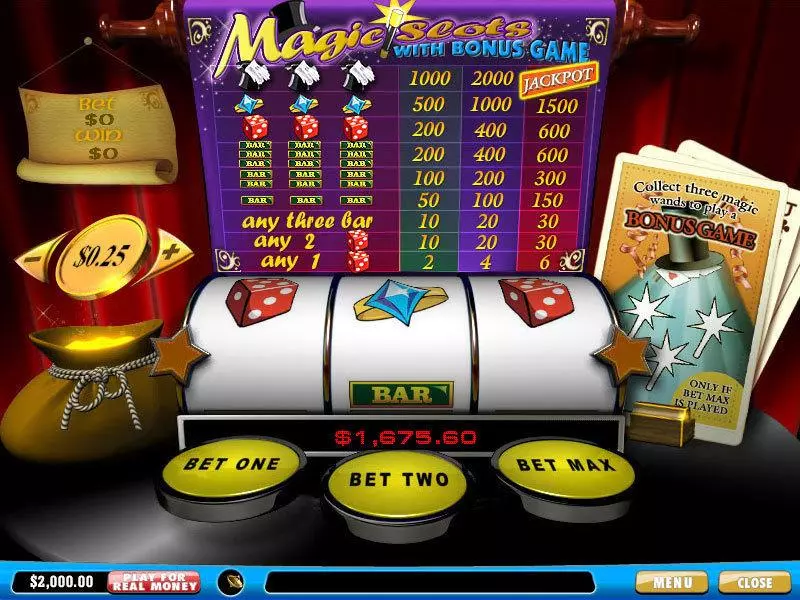 Magic Fun Slot Game made by PlayTech with 3 Reel and 1 Line