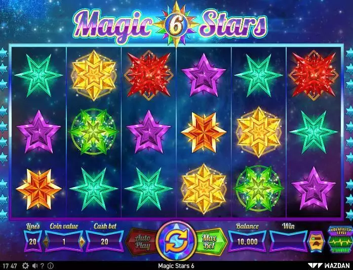 Magic Stars 6 Fun Slot Game made by Wazdan with 6 Reel and 20 Line