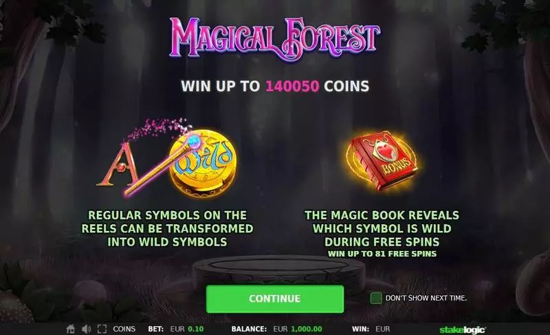 Magical Forest Fun Slot Game made by StakeLogic with 5 Reel and 10 Line