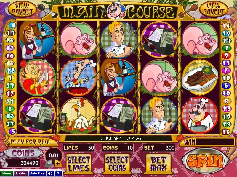Main Course Fun Slot Game made by Wizard Gaming with 5 Reel and 30 Line