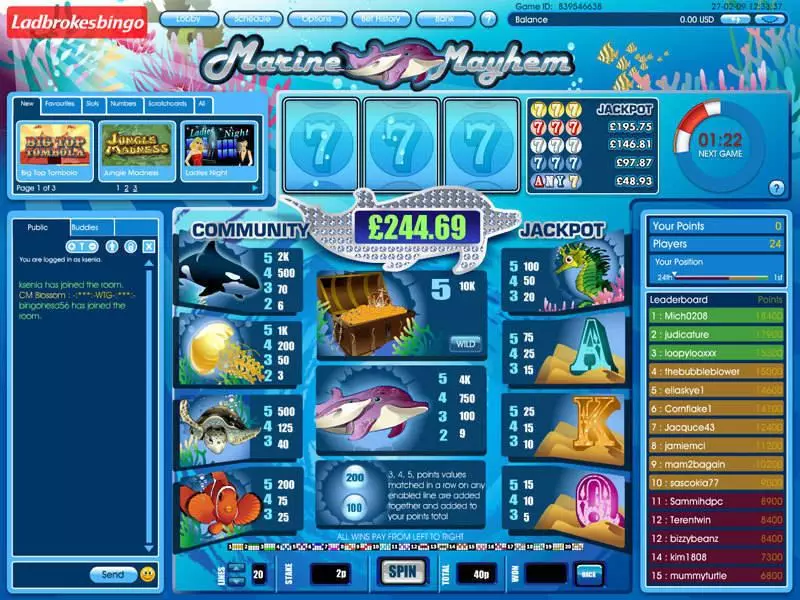 Marine Mayhem Fun Slot Game made by Virtue Fusion with 5 Reel and 20 Line