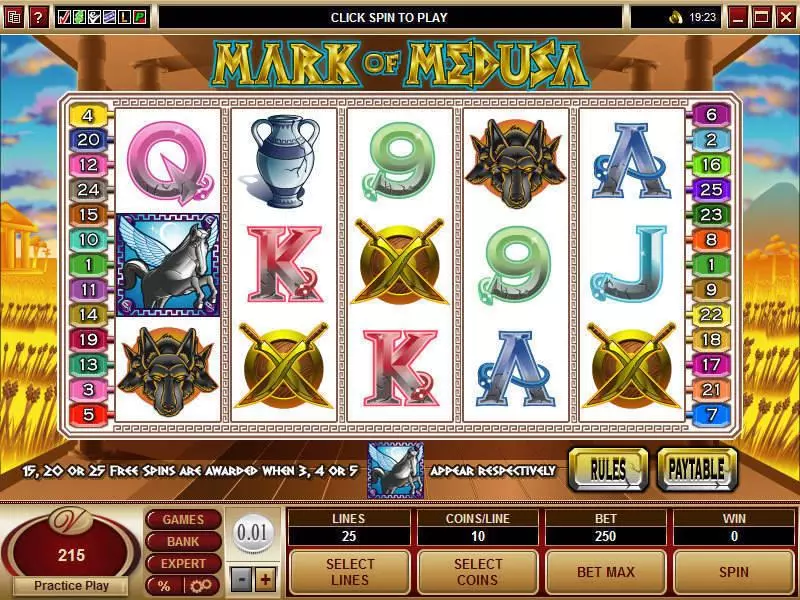 Mark of Medusa Fun Slot Game made by Microgaming with 5 Reel and 25 Line