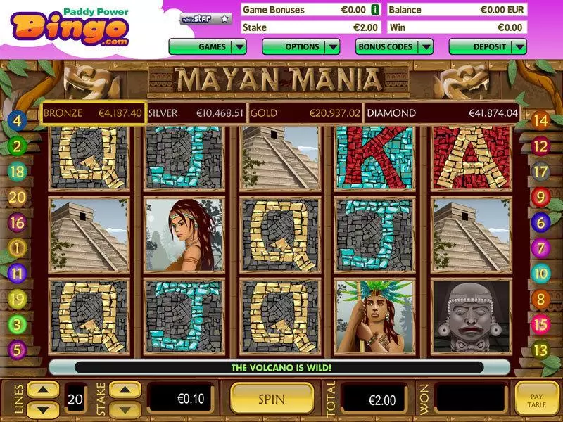Mayan Mania Fun Slot Game made by Virtue Fusion with 5 Reel and 20 Line