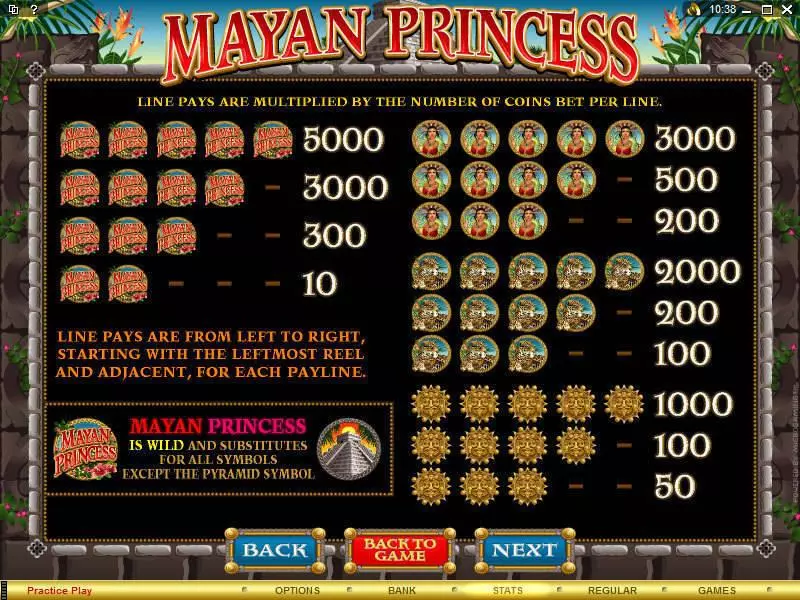 Mayan Princess Fun Slot Game made by Microgaming with 5 Reel and 20 Line