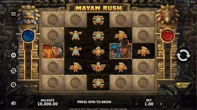 Mayan Rush Fun Slot Game made by StakeLogic with 5 Reel and 45 Line