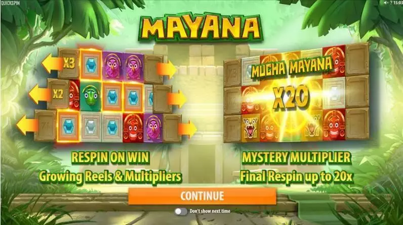 Mayana Fun Slot Game made by Quickspin with 5 Reel and 243 Line