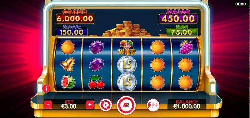 Mega Coins Fun Slot Game made by Red Rake Gaming with 5 Reel and 5 Line