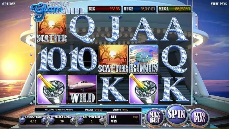 Mega Galm Life Fun Slot Game made by BetSoft with 5 Reel and 20 Line