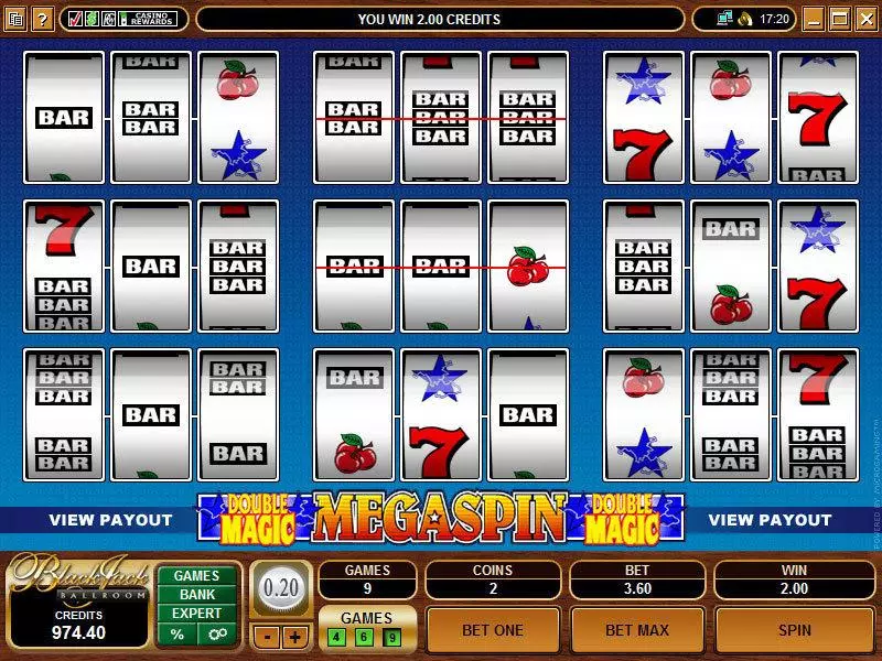 Mega Spin - Double Magic Fun Slot Game made by Microgaming with 3 Reel and 1 Line