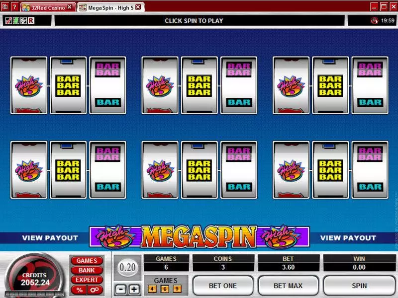 Mega Spin - High 5 Fun Slot Game made by Microgaming with 3 Reel and 1 Line