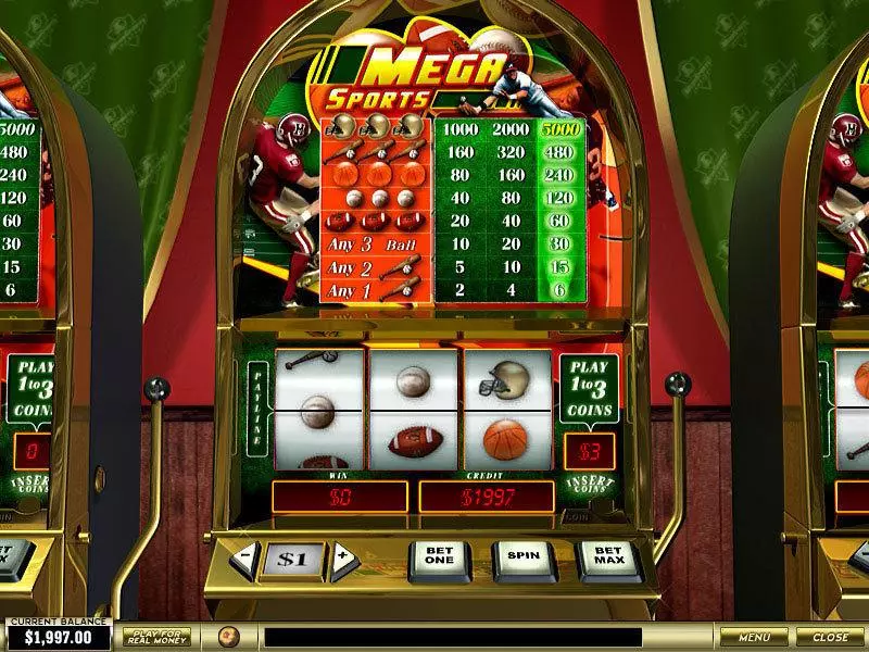 Mega Sports Fun Slot Game made by PlayTech with 3 Reel and 1 Line