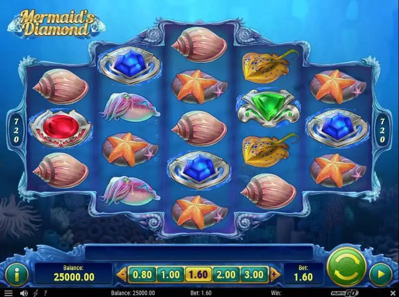 Mermaid's Diamonds Fun Slot Game made by Play'n GO with 5 Reel and 720 lines