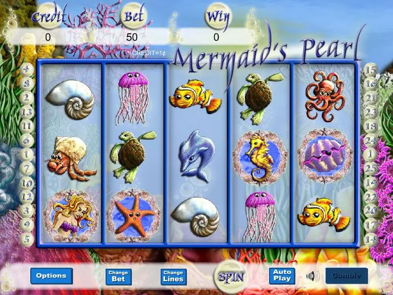 Mermaid's Pearl Fun Slot Game made by Eyecon with 5 Reel and 25 Line
