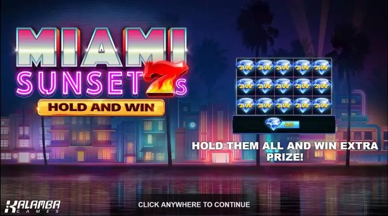 Miami Sunset 7s Hold and Win Fun Slot Game made by Kalamba Games with 5 Reel and 10 Line