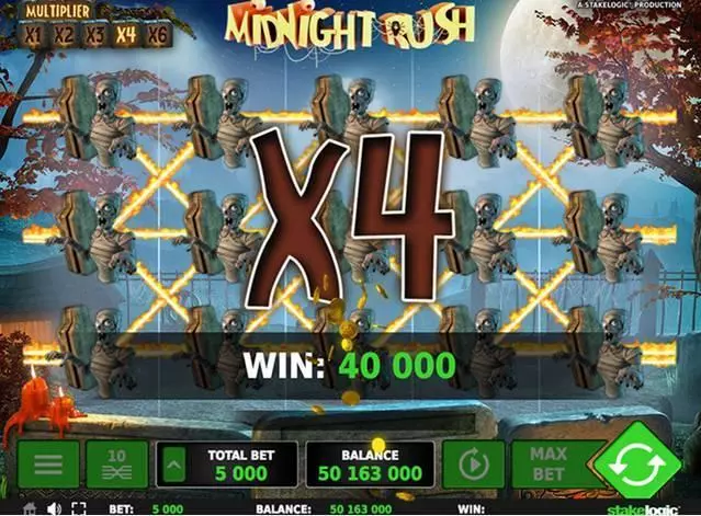 Midnight Rush Fun Slot Game made by StakeLogic with 5 Reel and 10 Line