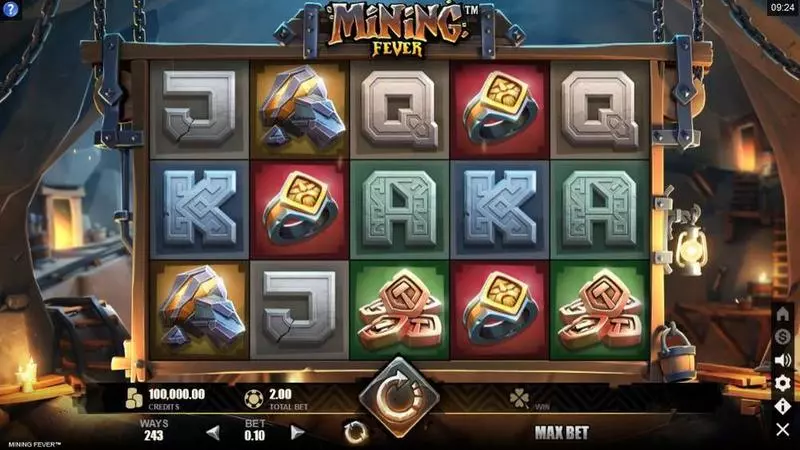 Mining Fever Fun Slot Game made by Microgaming with 5 Reel and 243 Line